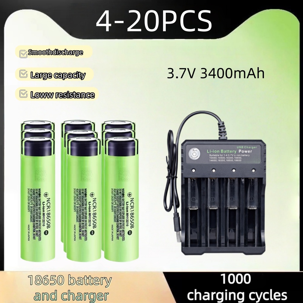 4-20PCS Rechargeable Lithium B - đánh giá và giá Vape Battery 18650