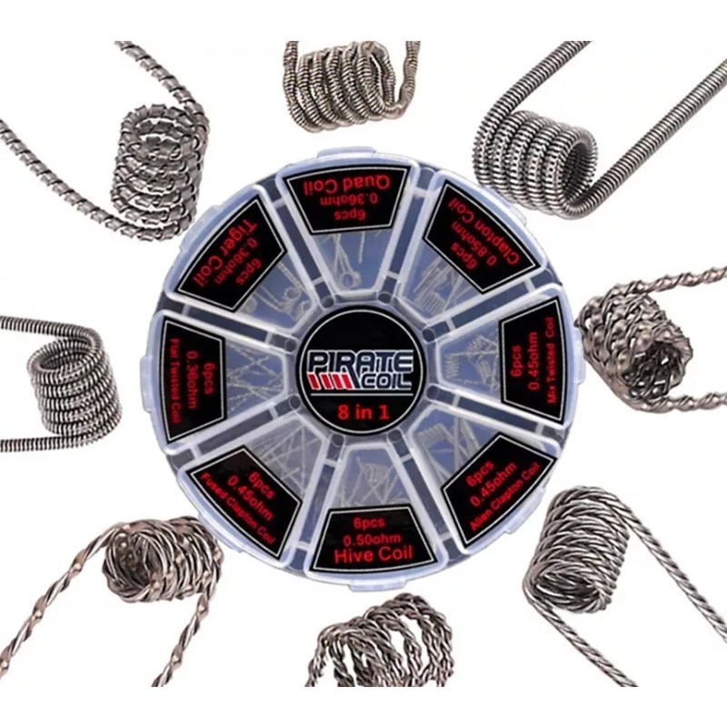 48Pcs/Set 8 in 1 Prebuilt Coil - đánh giá và giá Clapton Wire Pre Built